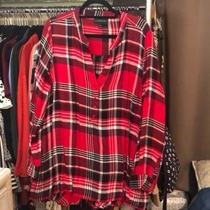 COPY - Lane Bryant Cozy Plaid Tunic Flannel